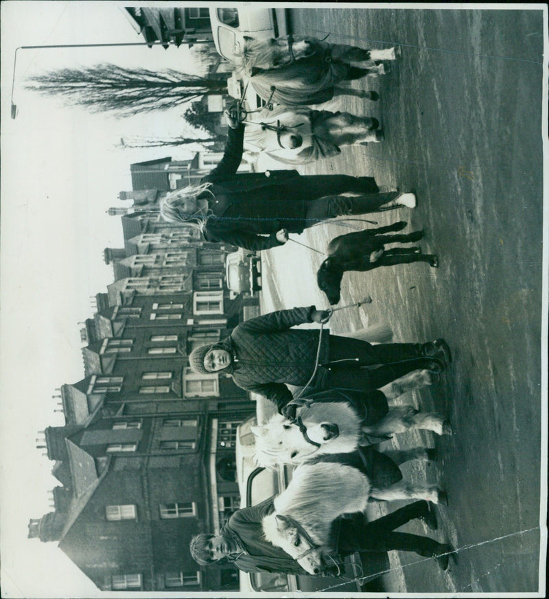 People gather to protest racial inequality in Oxford, England. - Vintage Photograph