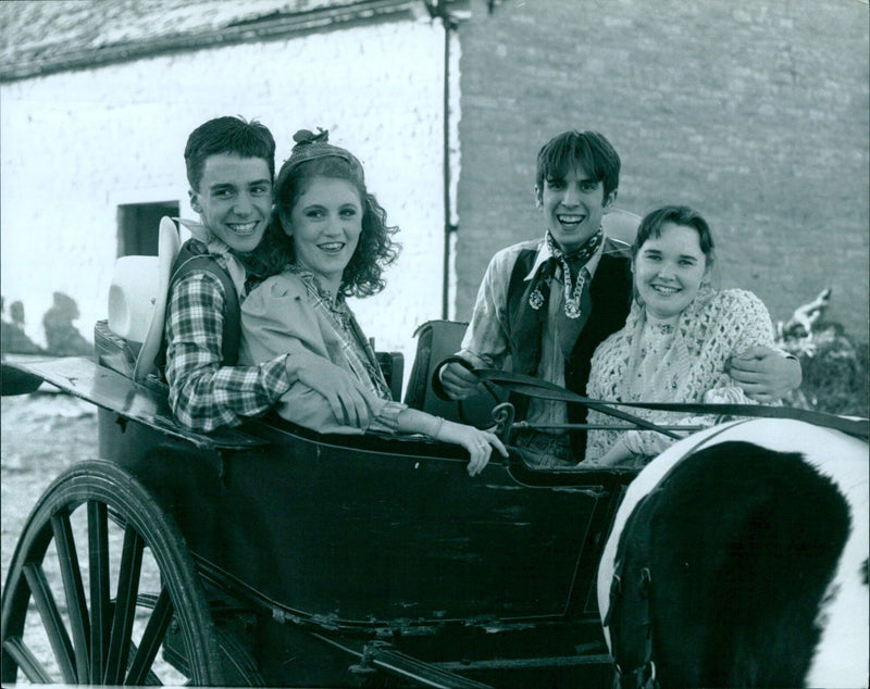 The cast of the musical "Oklahoma!" performs at the Ox Drama Playhouse. - Vintage Photograph