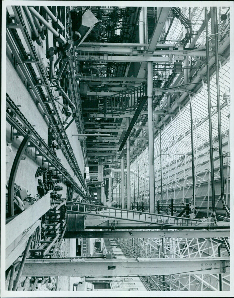 Construction of the Cowley Complex in British Columbia, Canada. - Vintage Photograph