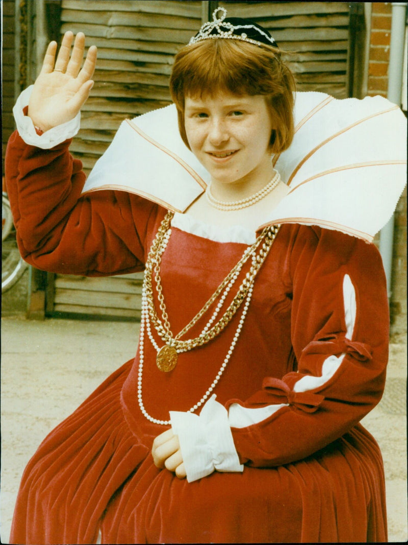 10-year-old Mary Sita-Lumsdan performing in the Oxford production of Drake. - Vintage Photograph