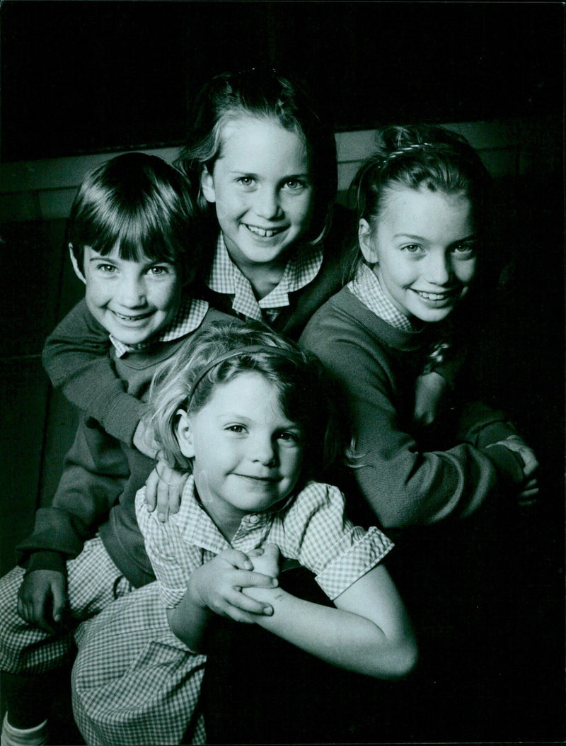 Camilla Scarlett, Jordan, Felicity Briggs and Elizabeth Briggs raise charity money in Oxford. - Vintage Photograph