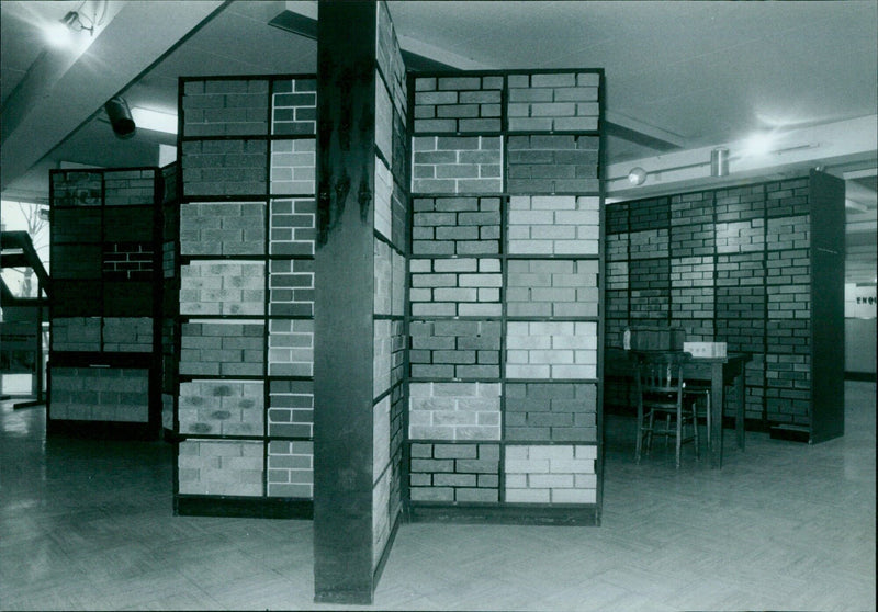 Stephenson's brick library offers customers a selection of 500 styles of brick. - Vintage Photograph