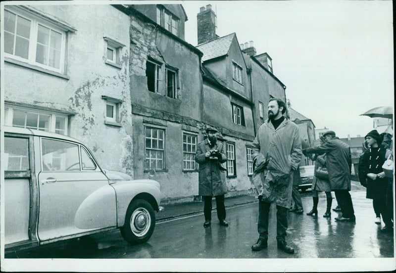 A group of pilgrims on a religious procession in the city of Oxford. - Vintage Photograph