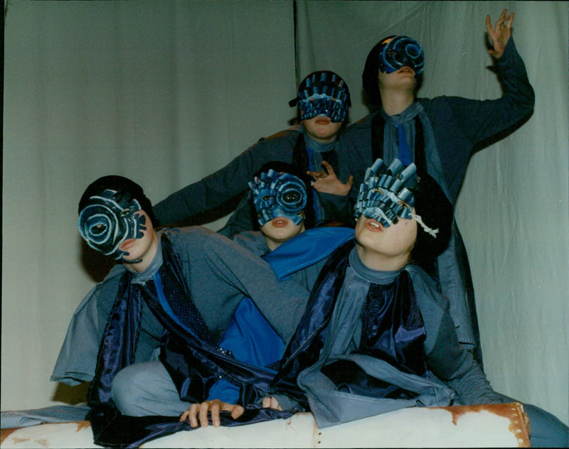 Cast members of the Pegasus Theatre's production of The Tempest, Oxford, England, 2001. - Vintage Photograph