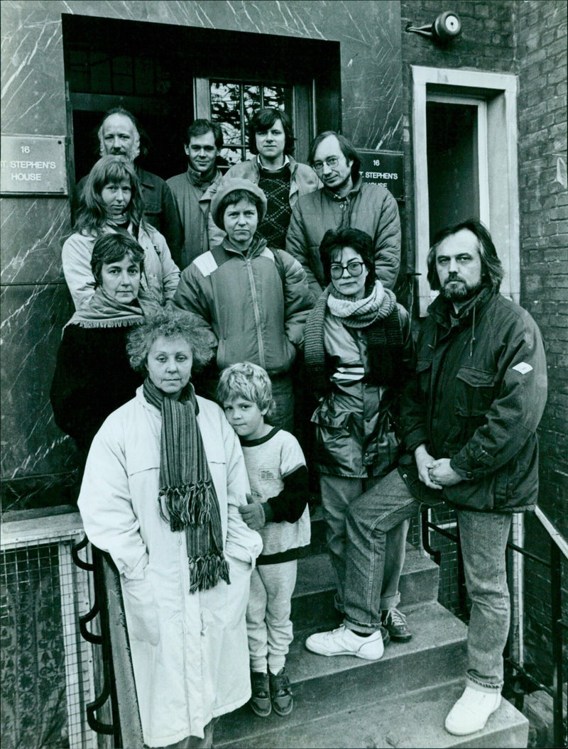 Protesters deliver a petition to St Stephen's House in Oxford, United Kingdom. - Vintage Photograph