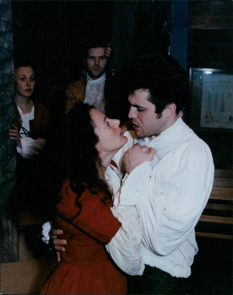 Touring Theatre's production of Wuthering Heights featuring Ruth Curtis and Jonathan Sidgwick. - Vintage Photograph