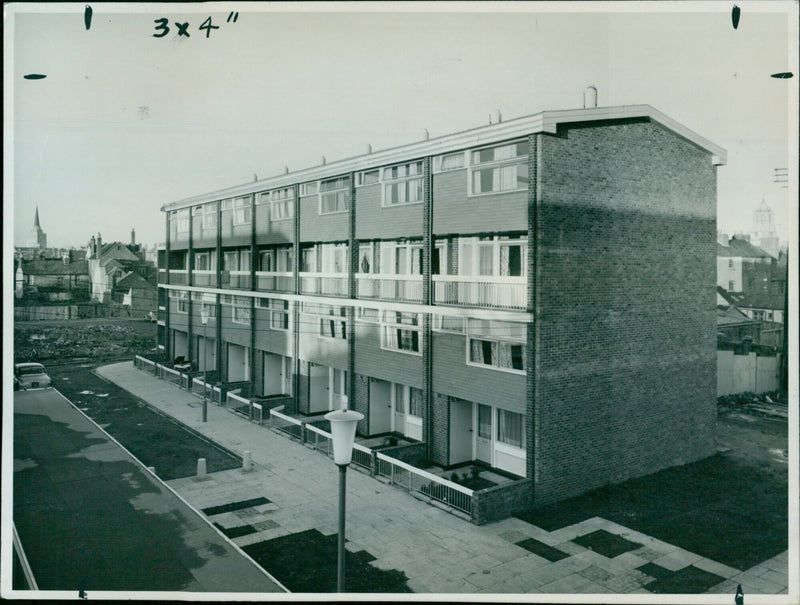 A modern Howe Block, built by the Southern Gas Board. - Vintage Photograph