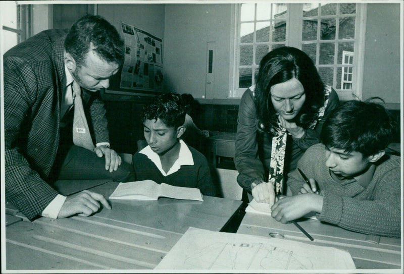 Children attending summer school in July 1972. - Vintage Photograph