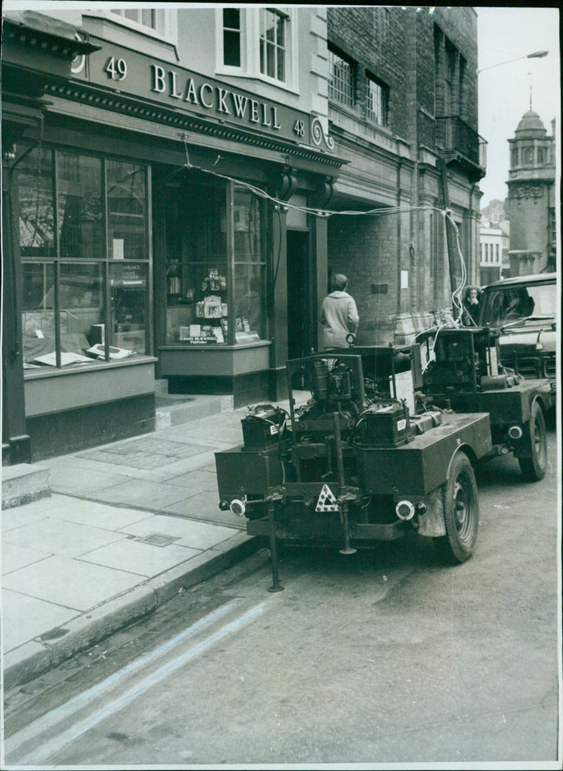 Two young men, Blackwell and Verance Basil, pose for a picture in Oxford, England. - Vintage Photograph