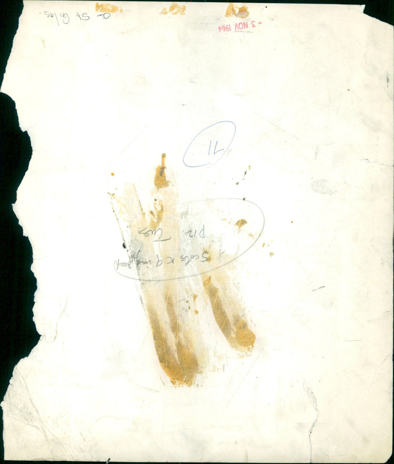 President Lyndon B. Johnson and Soviet Premier Alexei Kosygin sign a joint statement at the White House. - Vintage Photograph