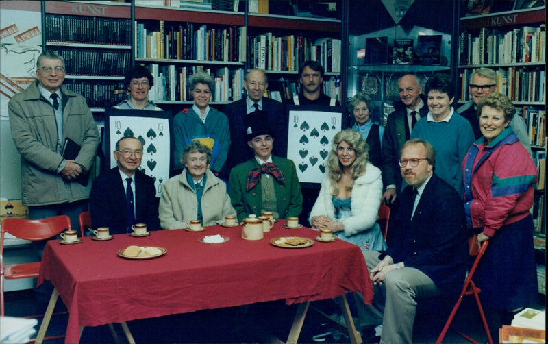 Participants of a protest against the Sihitus Kunst Ox.shops in Blackwells on April 10th, 1993. - Vintage Photograph