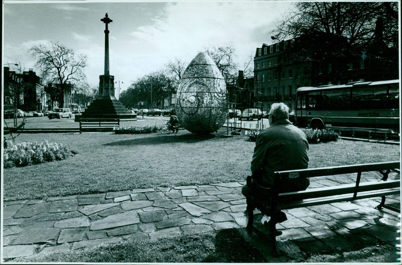 A mysterious cosmic egg seen in Oxford, England. - Vintage Photograph