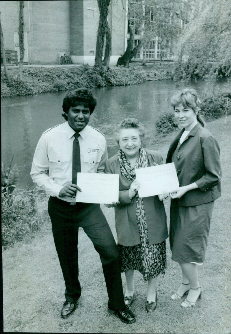 Katherine Villet rescues a man from a river - Vintage Photograph