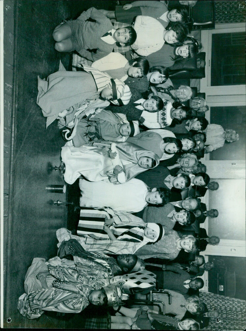 Children stage a nativity play in the Senni Canal. - Vintage Photograph