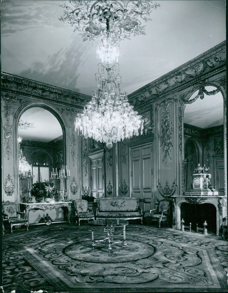 The Ambassador's Salon in the Elysee, Paris - Vintage Photograph