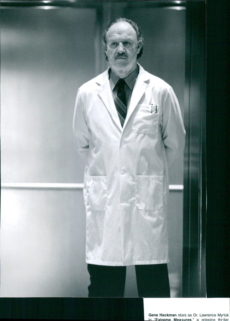 Gene Hackman stars as Dr. Lawrence Myrick in "Extreme Measures." - Vintage Photograph