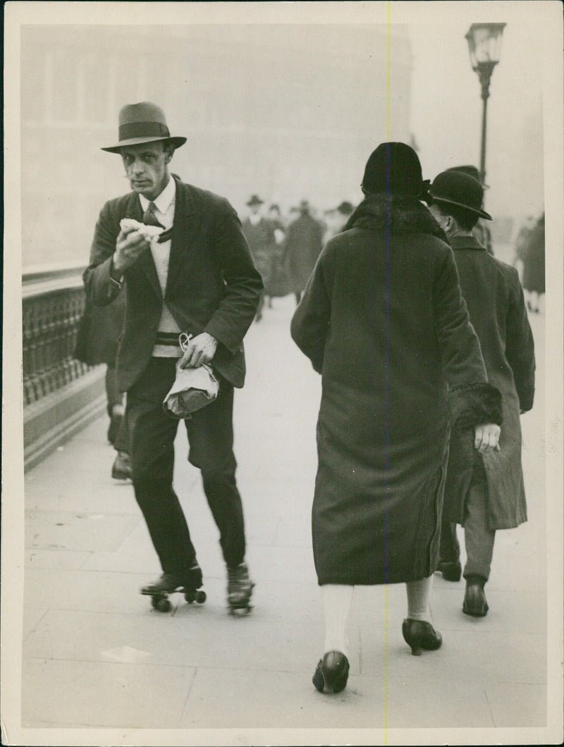 Londoners on their way to work during the strike - Vintage Photograph