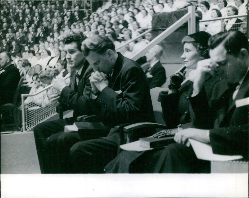 Mediating and praying before his speech - Vintage Photograph