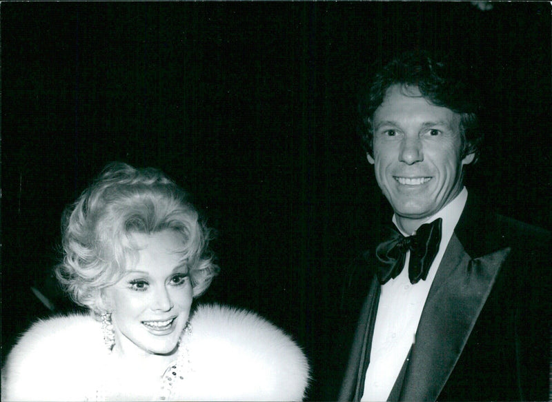 Hungarian-born actress Eva Gabor with husband Frank Jamieson - Vintage Photograph