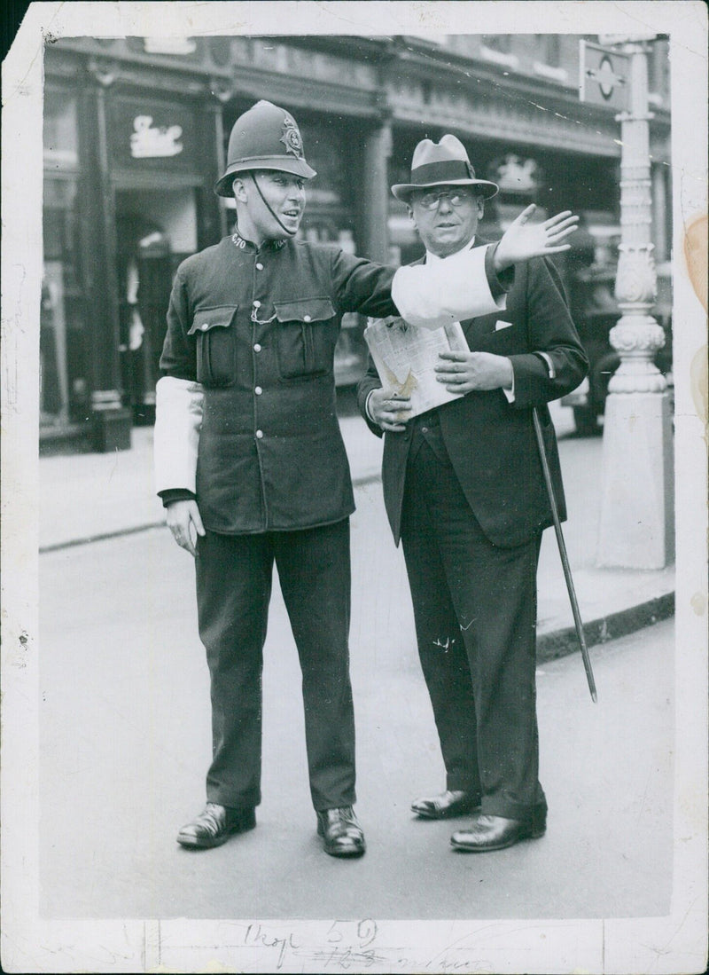 Mayor of Chicago inspecting a London in-Bond warehouse - Vintage Photograph