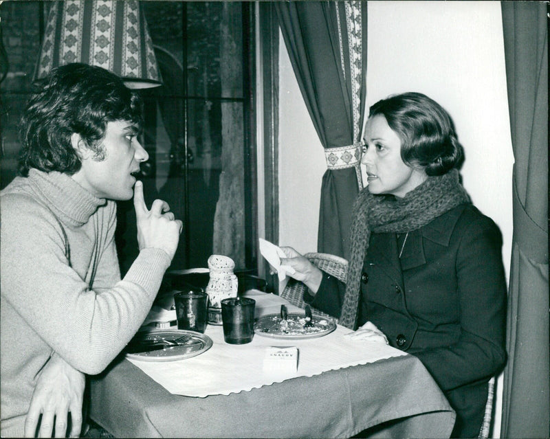 Jeanne Moreau and Jean Negulesco 1972- Vintage Photograph