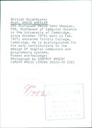 Prof. David Wheeler, British Scientist - Vintage Photograph