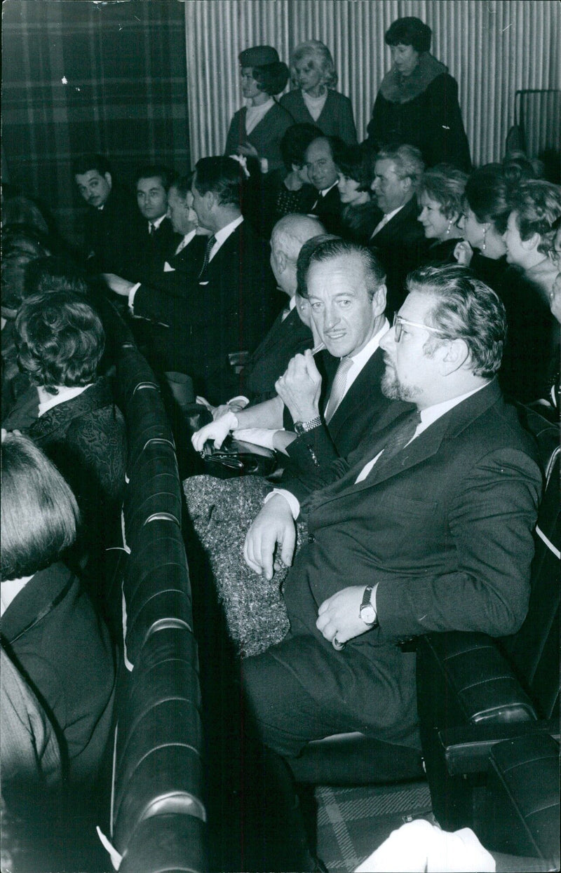 Peter Ustinov and David Niven in Stockholm, Sweden - Vintage Photograph