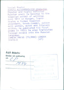 Soviet Poet Sergei Alexandrovich Vasilyev - Vintage Photograph