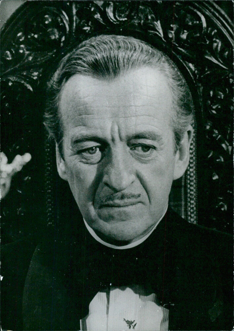 English Actor David Niven - Vintage Photograph