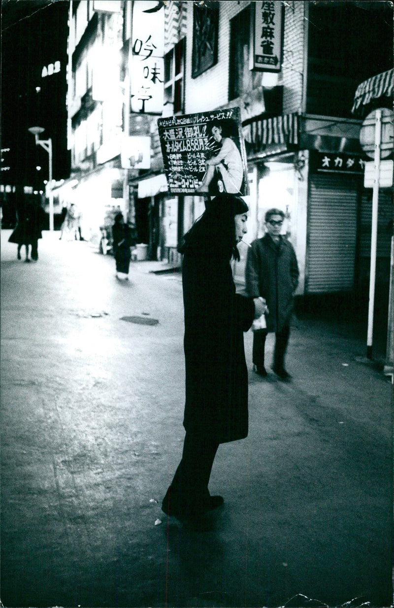 Sandwich men advertising night-clubs - Vintage Photograph