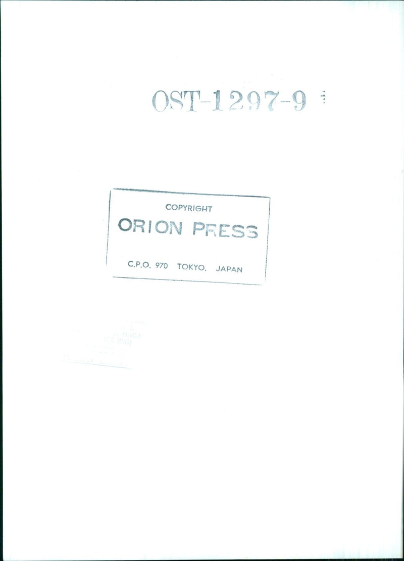 COPYRIGHT ORION PRESS C.P.O. 970 TOKYO. JAPAN HAT SUOM - Vintage Photograph