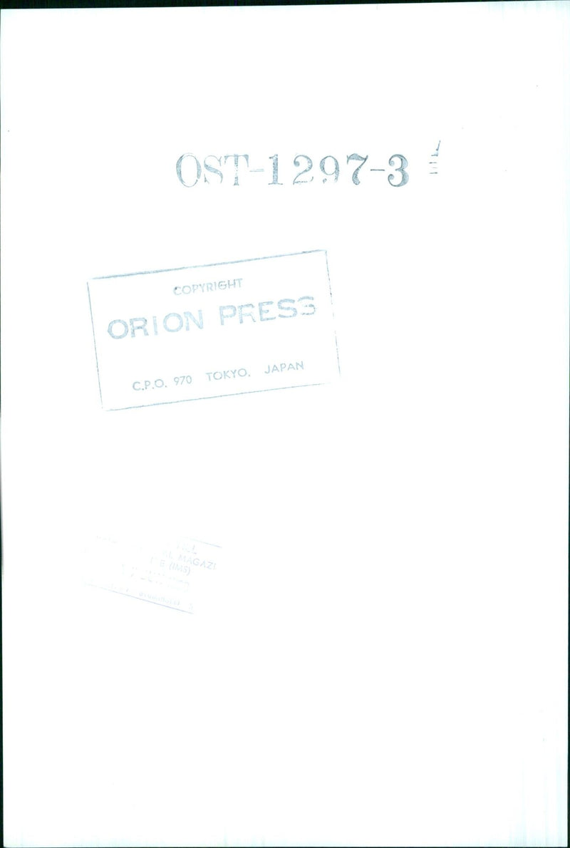 A 1 OST-1297-3 COPYRIGHT ORION PRESS C.P.O. 970 TOKYO, AL MAGAZI TE (IMS) JAPAN - Vintage Photograph