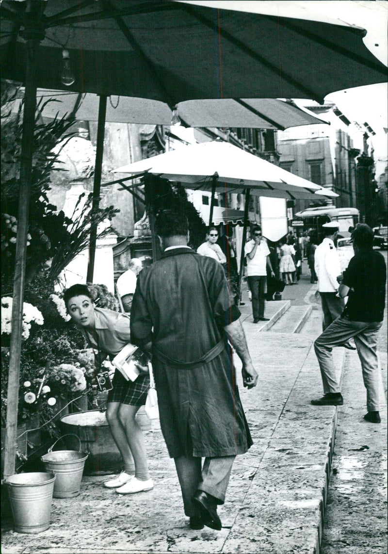 Woman named Joan calling from Rome - Vintage Photograph