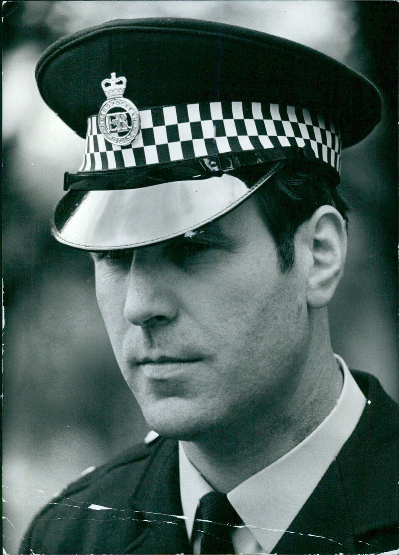 New Hatband for London Police Ops - Vintage Photograph