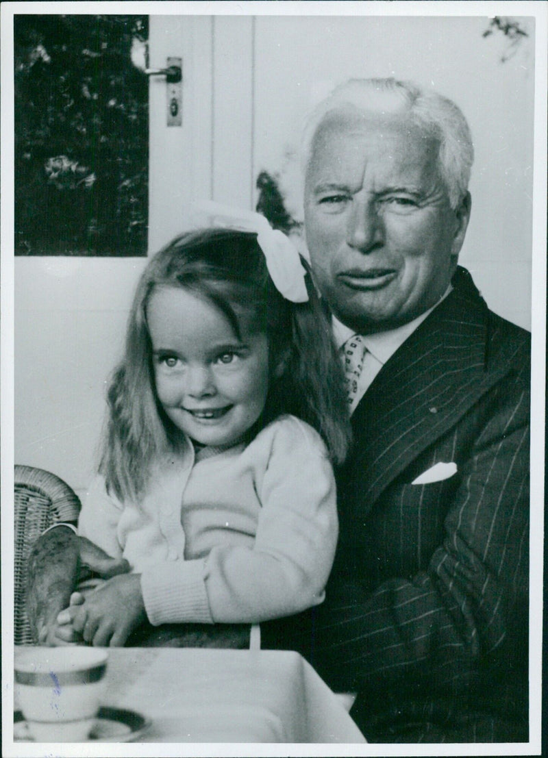 Charlie Chaplin with his daughter - Vintage Photograph