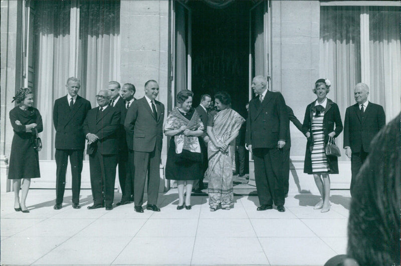 Official visit of Indian Prime Minister Indira Gandhi in Paris - Vintage Photograph