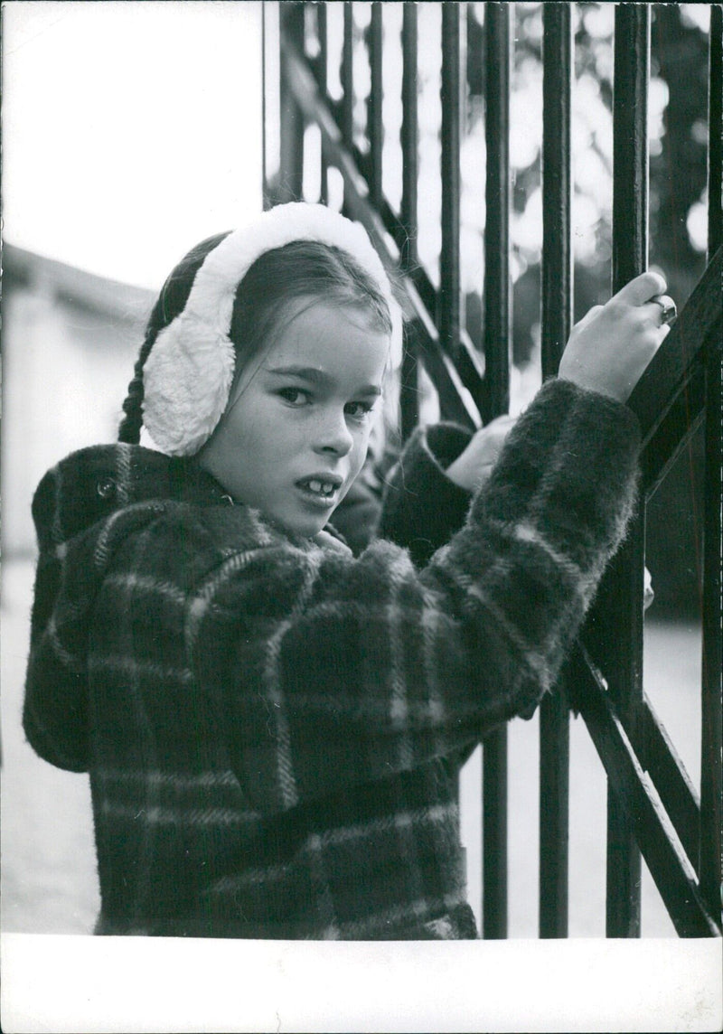 Charlie Chaplin with his daughter Geraldine in 1953 - Vintage Photograph