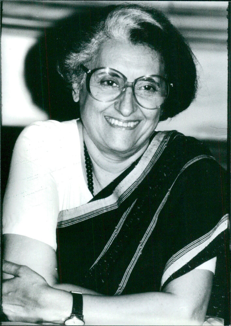 Mrs. Indira Gandhi, Prime Minister of India - Vintage Photograph