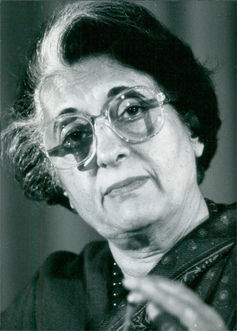 Mrs. Indira Gandhi, Prime Minister of India - Vintage Photograph