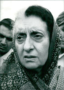 Mrs. Indira Gandhi, Prime Minister of India - Vintage Photograph