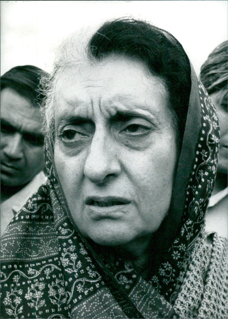 Mrs. Indira Gandhi, Prime Minister of India - Vintage Photograph