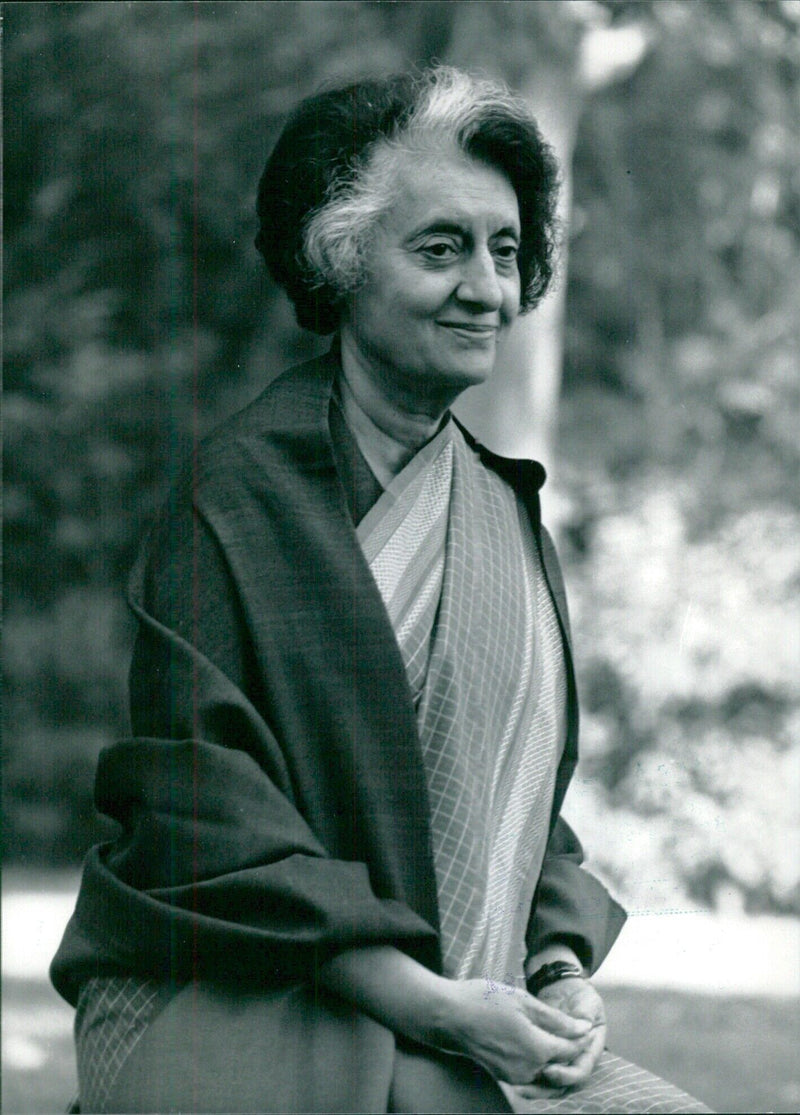 Mrs. Indira Gandhi, Prime Minister of India - Vintage Photograph