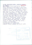 Prime Minister Mrs. Indira Gandhi of India - Vintage Photograph