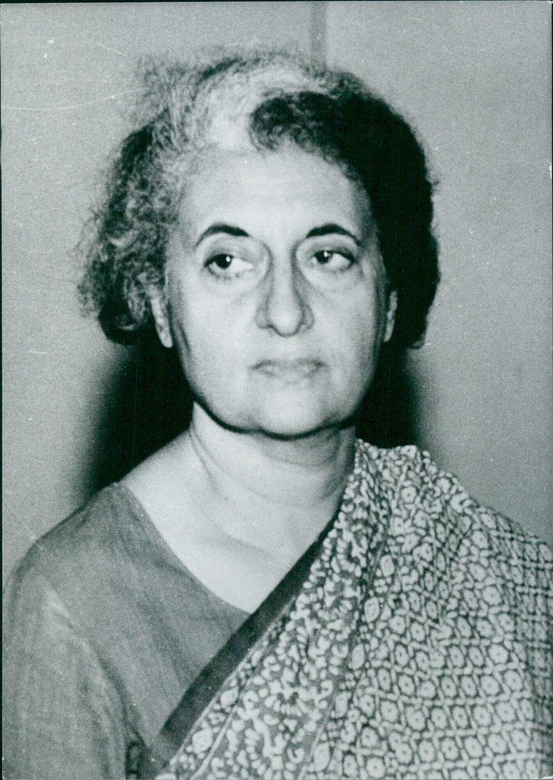 Mrs. INDIRA GANDHI, Prime Minister of India - Vintage Photograph