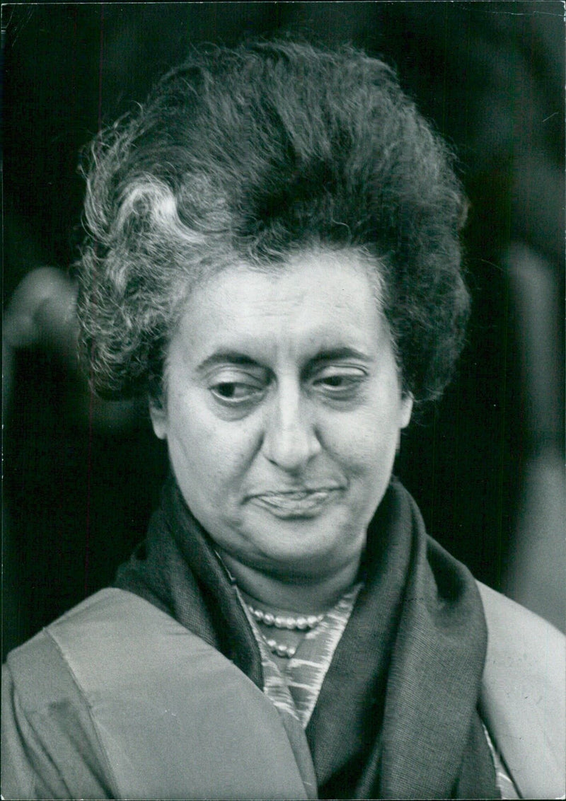 Mrs. INDIRA GANDHI, Prime Minister of India - Vintage Photograph