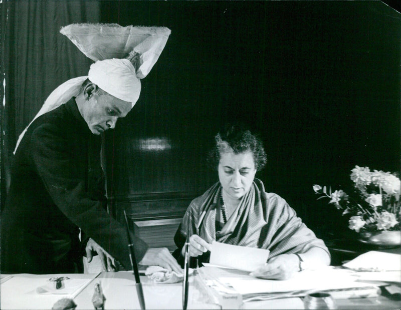 Indira Gandhi in Stockholm, Sweden - Vintage Photograph