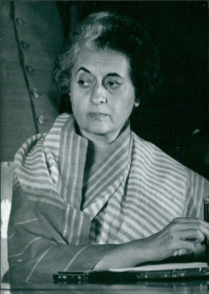 Mrs. INDIRA GANDHI, Prime Minister of India - Vintage Photograph