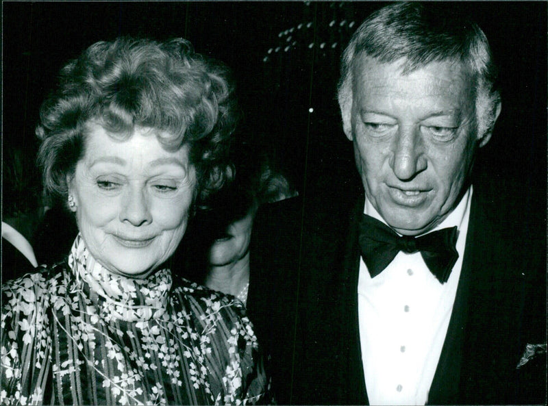 Lucille Ball and Gary Morton at a Hollywood function - Vintage Photograph