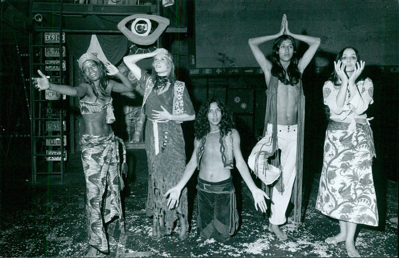 Costumes from the Casino de Paris Theatrical Production of "Hair" - Vintage Photograph