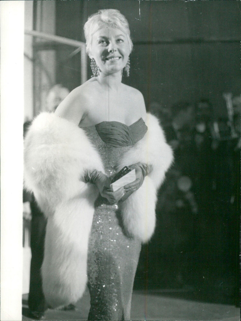 French actress Dominique Wilms arrives in Cannes - Vintage Photograph